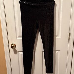 Black Sequin Leggings